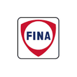 Autocollant FINA Logo 1988   L 50 H 50 mm