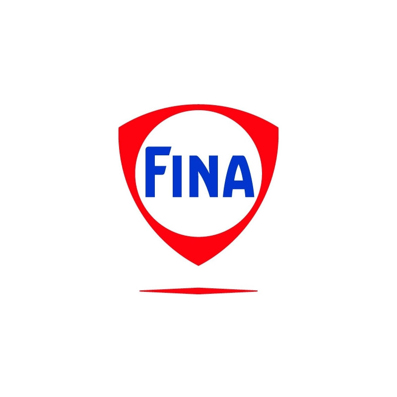 Autocollant FINA logo 1995 L70 H 83 mm