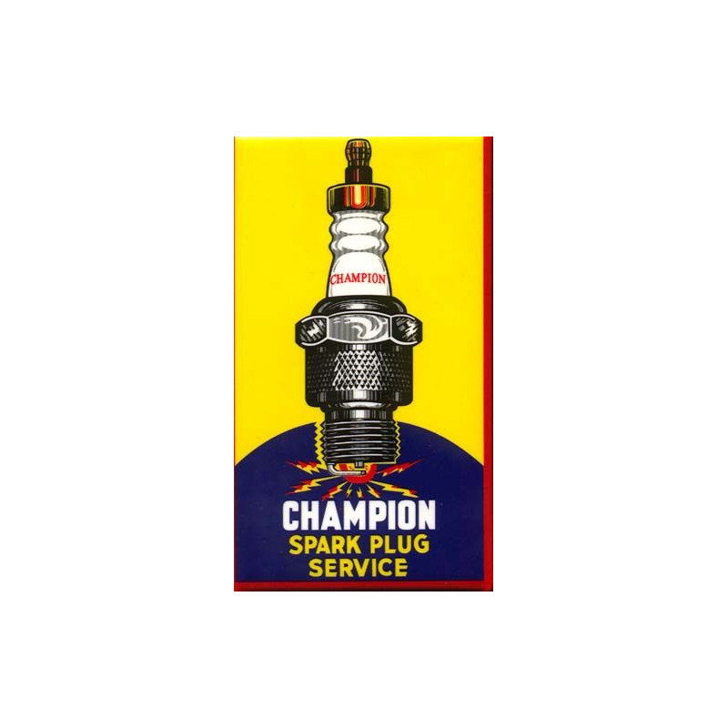 Autocollant CHAMPION spark service  L 100 h 175 mm