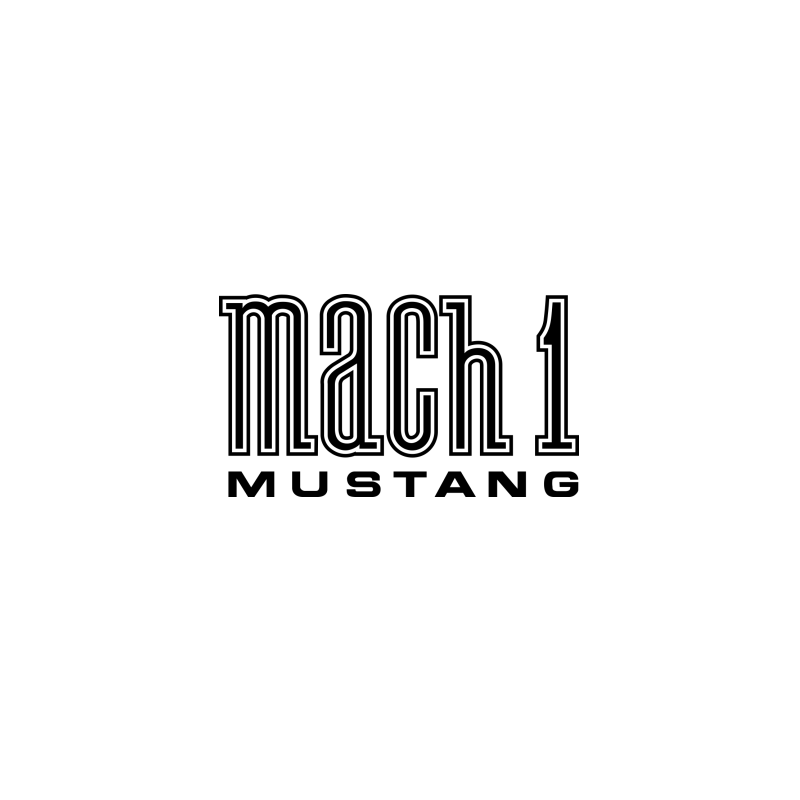 STICKER FORD Mustang mach 1 L 60 H 35 mm