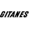 STICKER GITANE lettrage noirs ombre blanc  L 200 H 50 mm