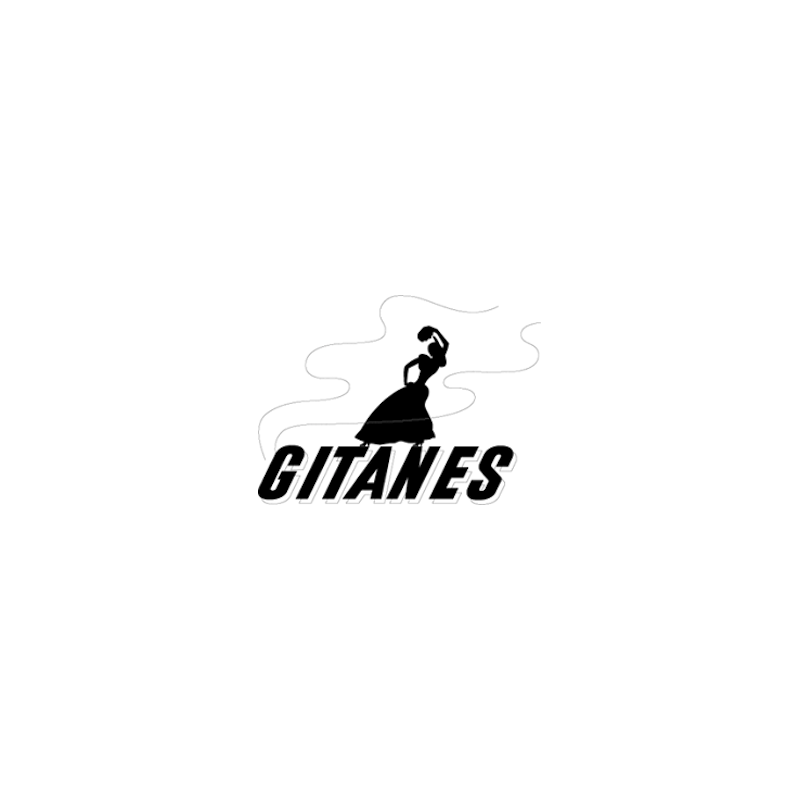 STICKER GITANE logo paquet noir L 100 H 74 mm