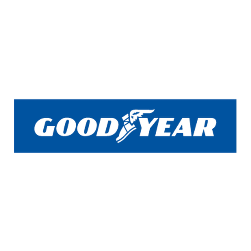 Autocollant GOOD YEAR rectangle bleu-blanc L 125 H 30 mm