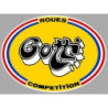 STICKER GOTTI Logo ovale compÃƒÂ©tition jaune L 190 H 140 mm