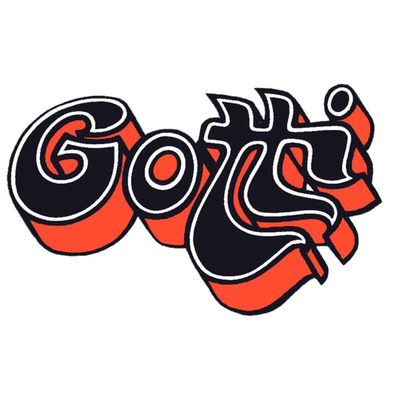 Autocollant GOTTI Logo noir/rouge L 100 H 60 mm