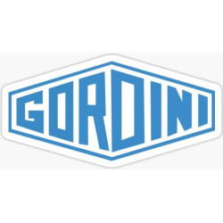 STICKER GORDINI-losange bleu L 90 H 43 mm