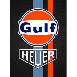 Autocollant GULF HEUER L 40 H 55 mm