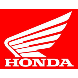 Autocollant HONDA aile blanche fond rouge L 90 H 70 mm