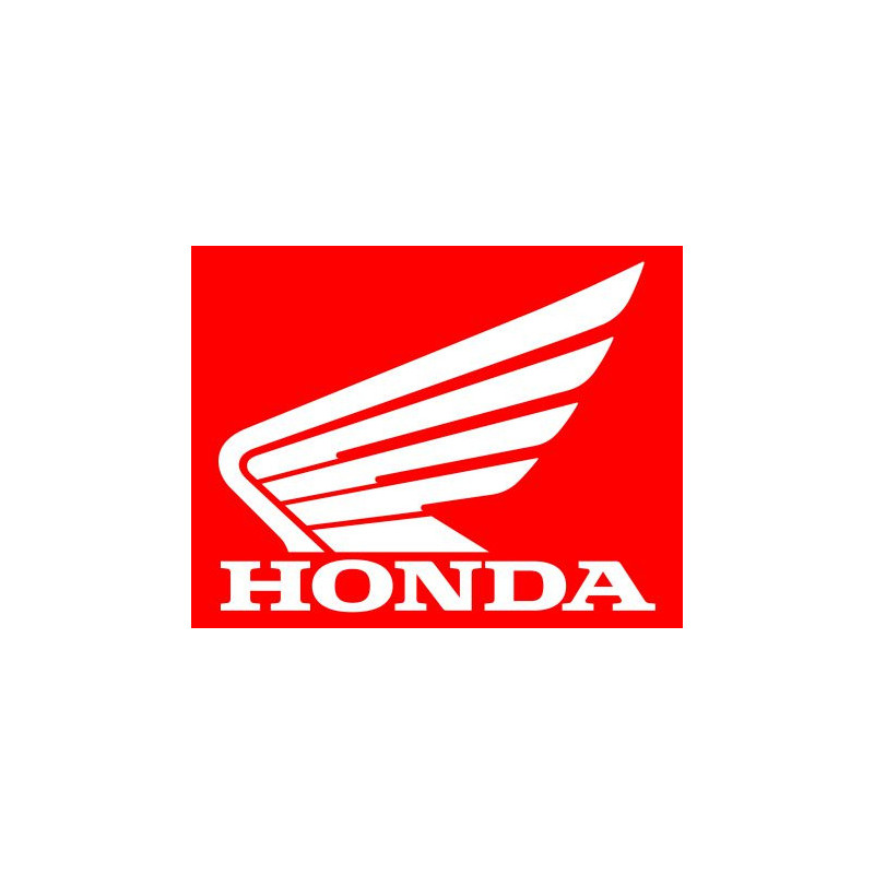 Autocollant HONDA aile blanche fond rouge L 90 H 70 mm