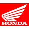 STICKER HONDA aile blanche fond rouge L 90 H 70 mm