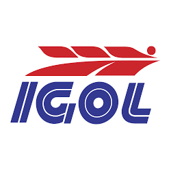 Autocollant IGOL logo 1990 L 55 H 32 mm