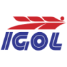 Autocollant IGOL logo 1990 L 55 H 32 mm