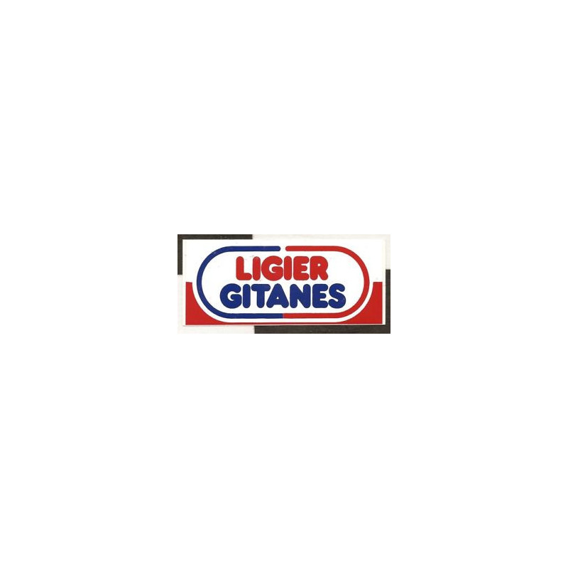 Autocollant LIGIER logo rectangles rouge L 65 H 30 mm