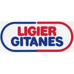 Autocollant LIGIER logo gitane rectangle L120 H 50 mm