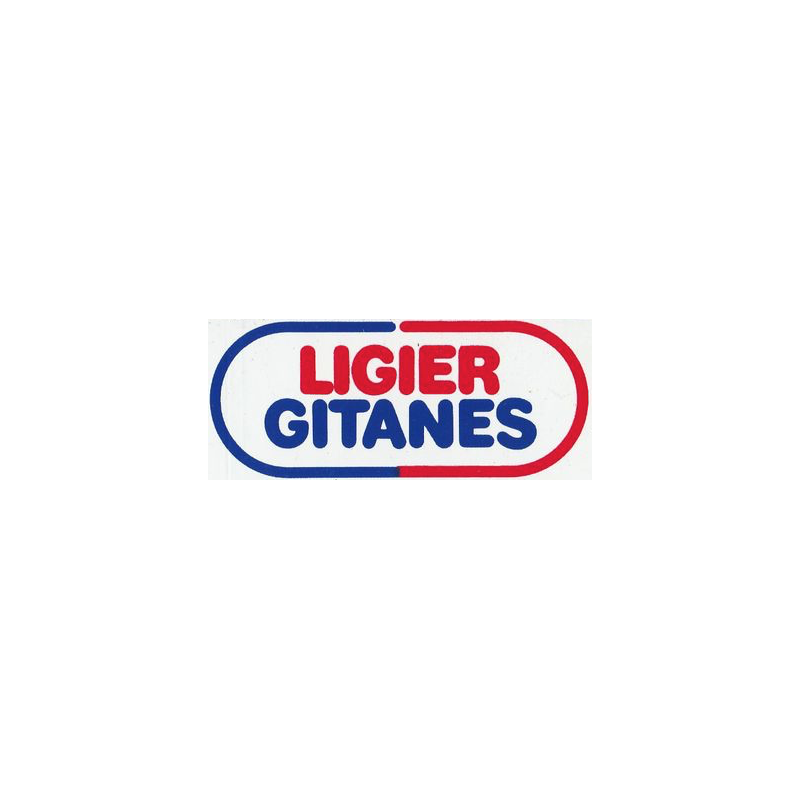 Autocollant LIGIER logo gitane rectangle L120 H 50 mm