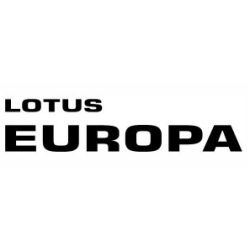 Autocollant LOTUS logo Lotus Europa lettres noir L 130 h 30 mm