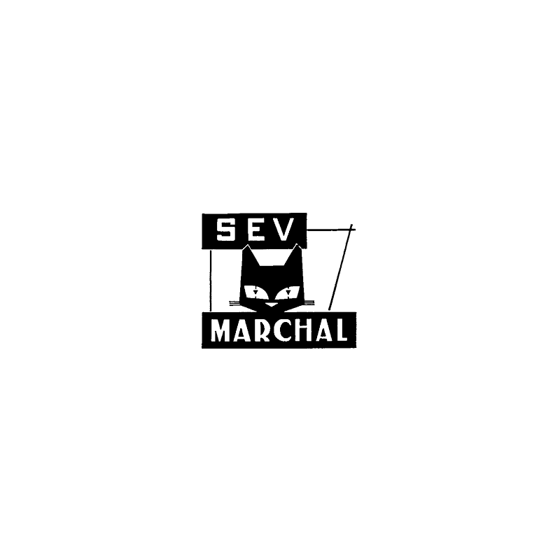 STICKER SEV MARCHAL noir fond blanc L 80 H 70 mm