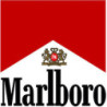 Autocollant MARLBORO Ancien Logo L 100 H 100 mm