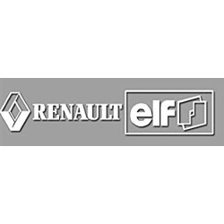 STICKER ELF-RENAULT-logo blanc L 90 h 19 mm