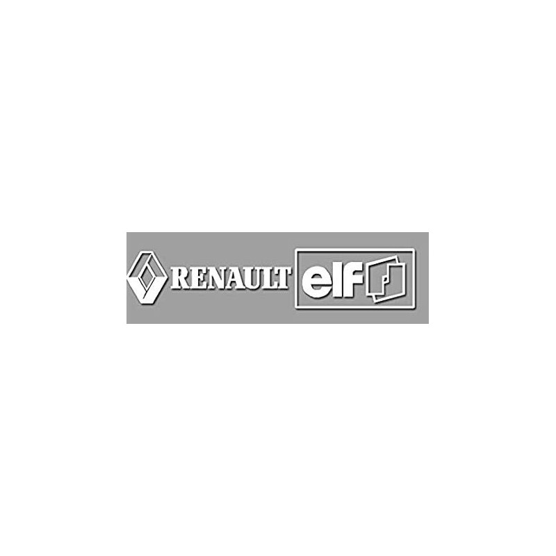 Autocollant ELF-RENAULT-logo blanc L 90 h 19 mm