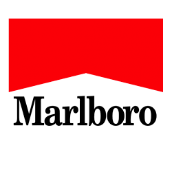 Autocollant MARLBORO-Logo rouge carré L 80 h 70 mm