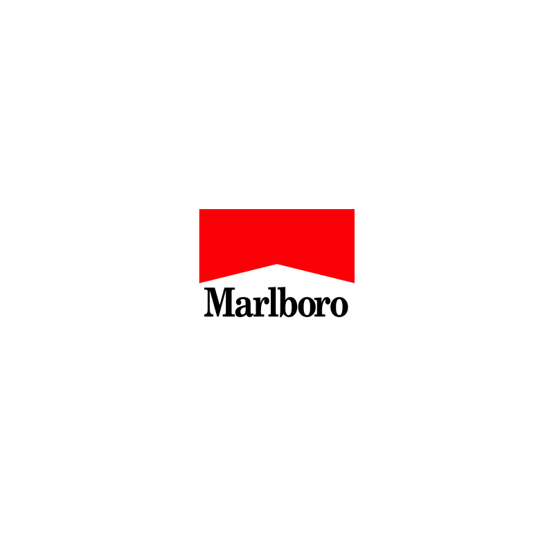 Autocollant MARLBORO-Logo rouge carré L 80 h 70 mm