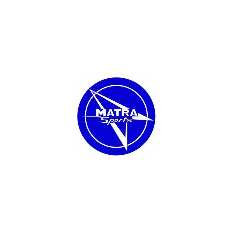 Autocollant MATRA Logo Matra sport fond bleu diam 50 mm