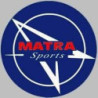 STICKER MATRA logo Matra Sport bleu rouge diam 50 mm