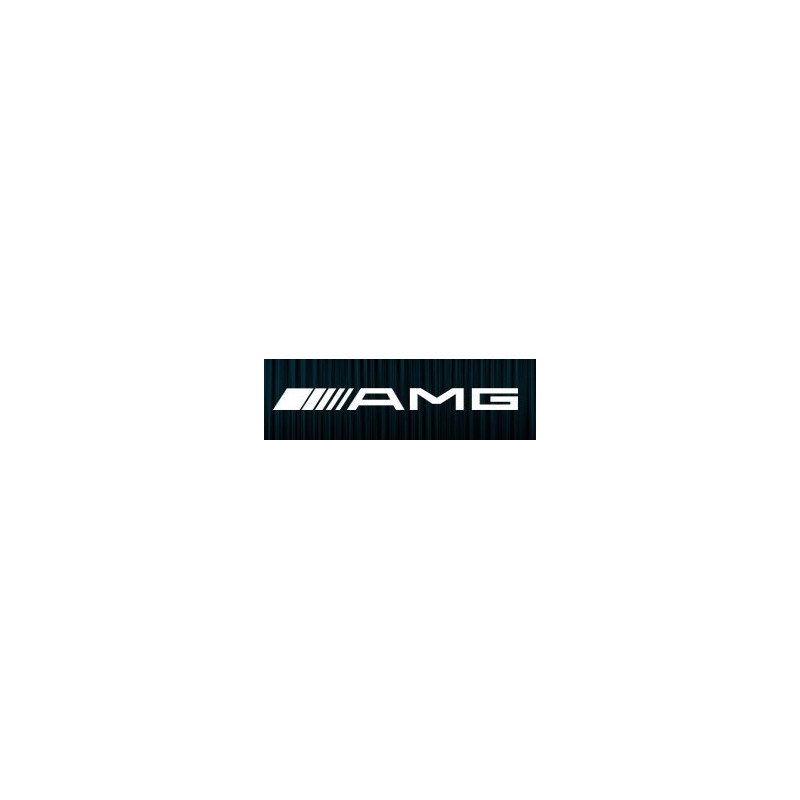 Autocollant AMG-Logo lettrage blanc  SANS fond noir  L100 h 10 mm ou sur mesure