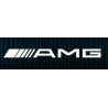 Autocollant AMG-Logo lettrage blanc  SANS fond noir  L100 h 10 mm ou sur mesure