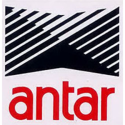 Autocollant ANTAR logo noir rouge  L 50 H 50 mm