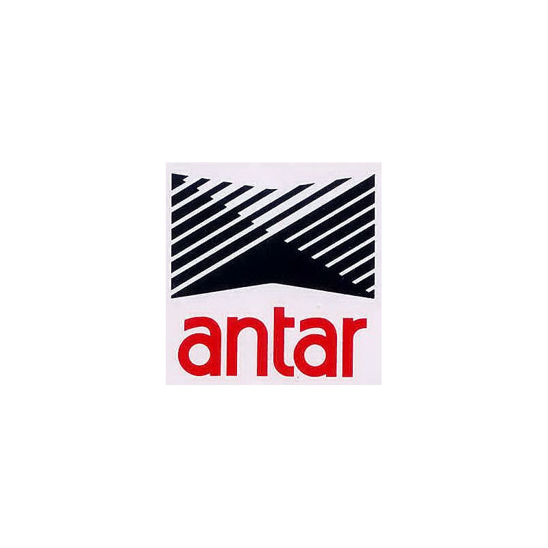 Autocollant ANTAR logo noir rouge  L 50 H 50 mm