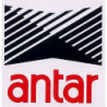 Autocollant ANTAR logo noir rouge  L 50 H 50 mm