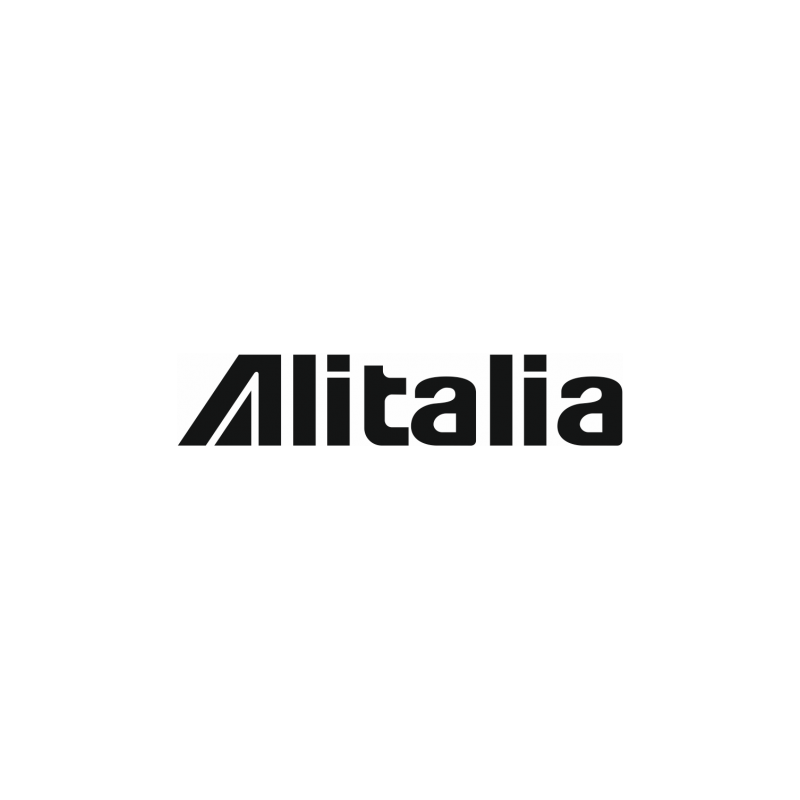 Autocollant ALITALIA logo lettrage noir L 145 H 30 mm