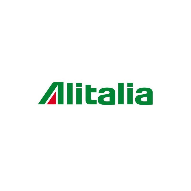 Autocollant ALITALIA logo vert droit L 145 h 30 mm