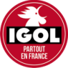 Autocollant IGOL-logo le coq partout diam 50 mm