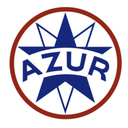 Autocollant AZUR-LOGO Diam 50 mm