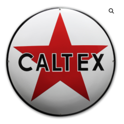 Autocollant CALTEX logo etoile diam 50 mm