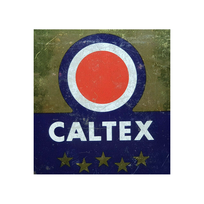 Autocollant CALTEX point rouge avec ou sans fond or L 190 H 200 mm