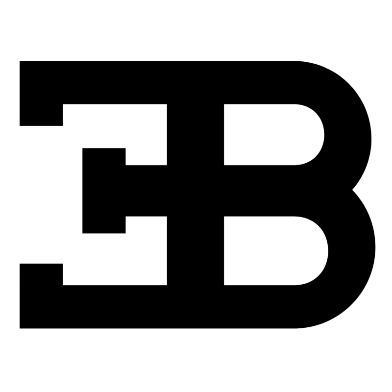 STICKER BUGATTI-logo EB noir L100 H 75 mm