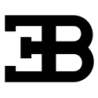 Autocollant BUGATTI-logo EB noir L100 H 75 mm