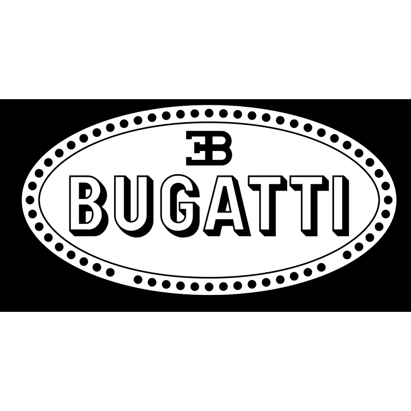 Autocollant BUGATTI-logo original noir L 100 H 50 mm