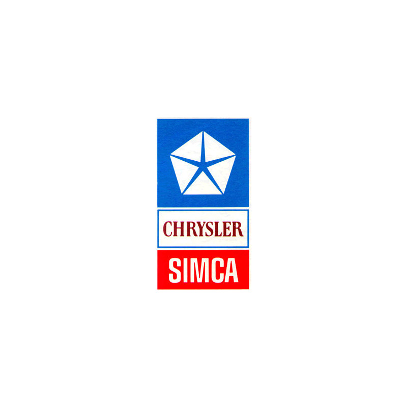 Autocollant CHRYSLER-Logo Chrysler Simca L 75 H 140 mm