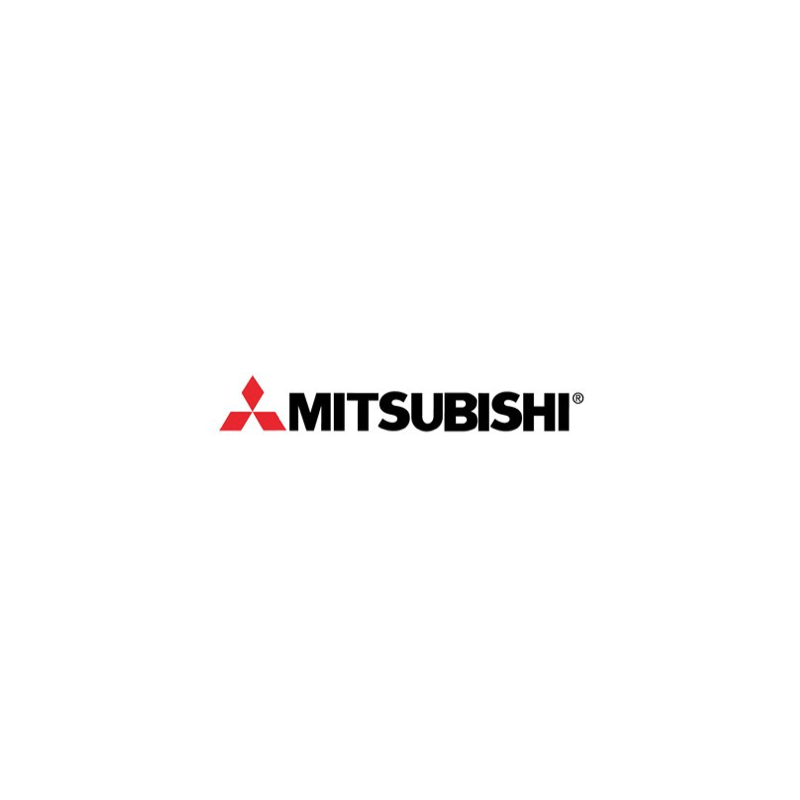 Autocollant MITSUBISHI Logo horizontal noir/rouge L 120 H 20 mm