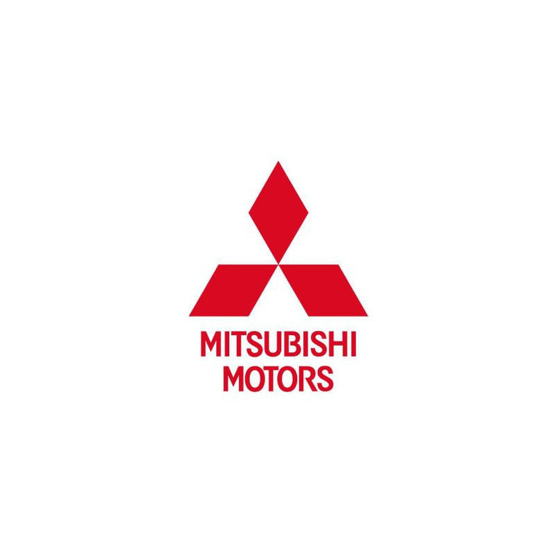 Autocollant MITSUBISHI logo rouge L 40 H 50 mm