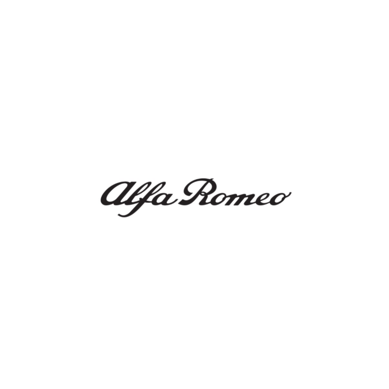 Autocollant ALFA ROMEO logo lettrage noir L 130 mm H 29 mm