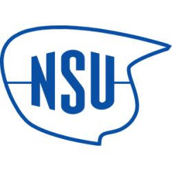 STICKER NSU logo deco bleu/blanc L 50 H 35 mm