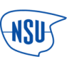 STICKER NSU logo deco bleu/blanc L 50 H 35 mm