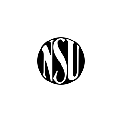 STICKER NSU logo rond noir...