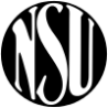 STICKER NSU logo rond noir diam 50 mm